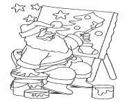 Coloriage pere noel dessine tableau