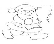 Coloriage pere noel simple etoile