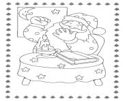 Coloriage pere noel decoration