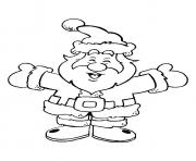 Coloriage pere noel rire