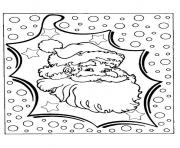 Coloriage pere noel neige