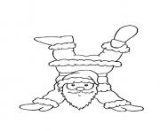 Coloriage pere noel poirier