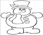 Coloriage bonhomme de neige