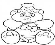 Coloriage nounours de noel