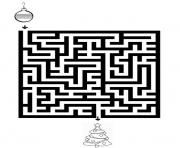 Coloriage jeux labyrinthe noel 3