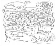 Coloriage jeux labyrinthe dinosaure