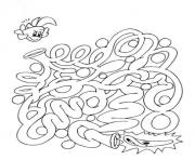 Coloriage labyrinthe jeux poisson nemo