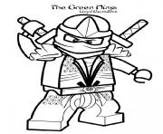 Coloriage ninjago green ninja