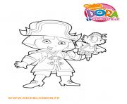 Coloriage dora la pirate