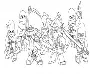 Dessin ninjago equipe complete lego dessin