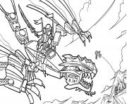 Dessin ninjago sur un dragon ninja