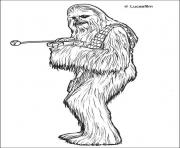 Coloriage star wars chewbacca