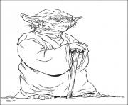 Coloriage star wars yoda