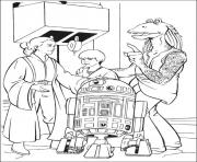 Coloriage star wars les droids amis