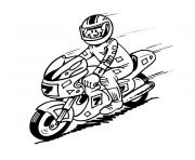 Coloriage moto de course