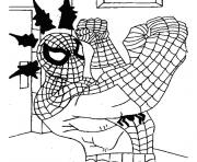 Coloriage spiderman moto