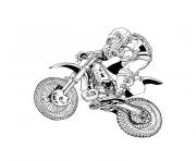 Coloriage moto crosse