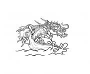 Coloriage dragon des mers