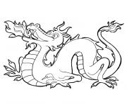 Coloriage dragon chinois