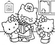 Coloriage hello kitty anniversaire