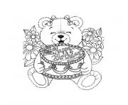 Coloriage anniversaire 2 ans