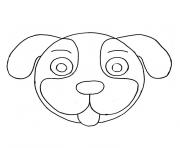 Coloriage tete de chien