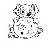 Coloriage dalmatien chiot