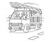 Coloriage camion pompier