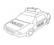 Coloriage camion de police