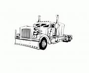 Coloriage camion americain de profil