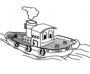 Coloriage bateau a moteur