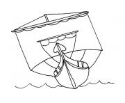 Coloriage bateau romain