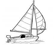 Coloriage bateau de course