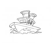 Coloriage bateau de police