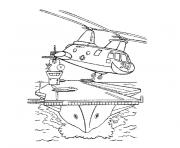 Coloriage bateau militaire