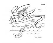 Coloriage bateau police