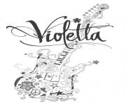 Coloriage guitar violetta