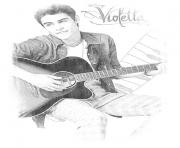 Coloriage homme violetta joue la guitar