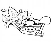 Coloriage angry birds pret pour la mine