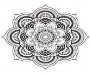 Coloriage mandala fleur