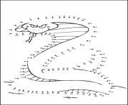 Coloriage point a relier maternelle serpent