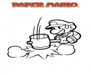 Coloriage mario paper millenaire 17