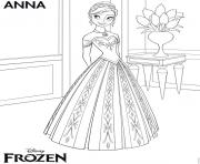 Coloriage anna frozen disney