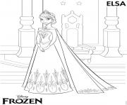 Coloriage elsa disney frozen