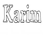 Coloriage Karim