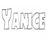 Coloriage Yanice