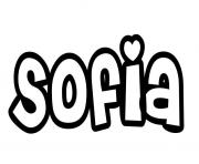 Coloriage Sofia