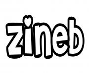 Coloriage Zineb