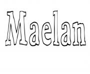 Coloriage Maelan