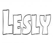 Coloriage Lesly